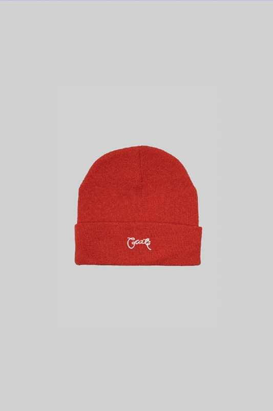 Unisex Scripted Beanie Red