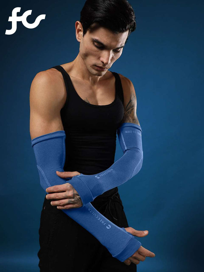 Unisex White Arm Sleeves (Pack of 2)