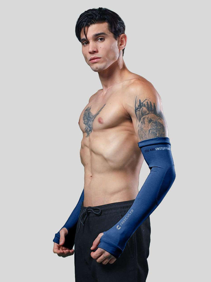 Unisex White Arm Sleeves (Pack of 2)
