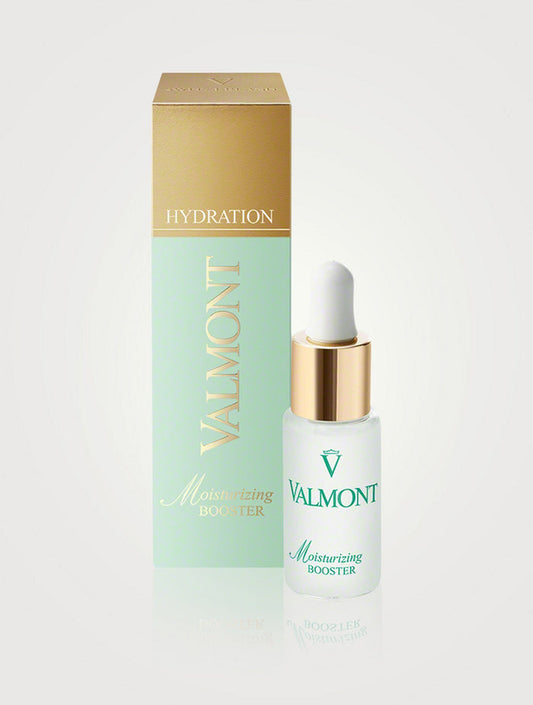 Valmont Moisturizing Booster Hydration Gel Serum in 20ml NIB, close-up of the clear gel in a sleek bottle.