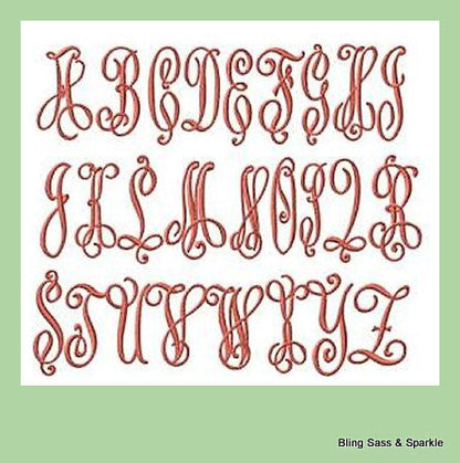 Victor Monogram Font - 5 INCHES