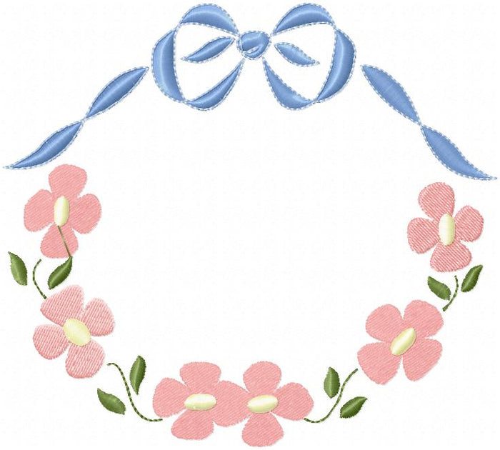 VINTAGE FLOWER RIBBON BORDER
