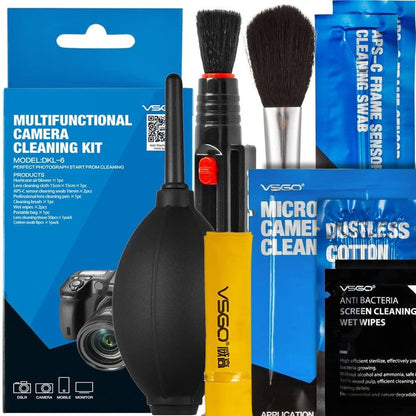 VSGO Multifunctional Camera Cleaning Kit DKL-6, SKU MA02051002, three quarter front view