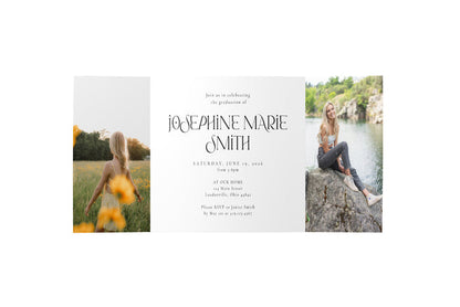 Watercolor Graduation Gate Fold Invitation