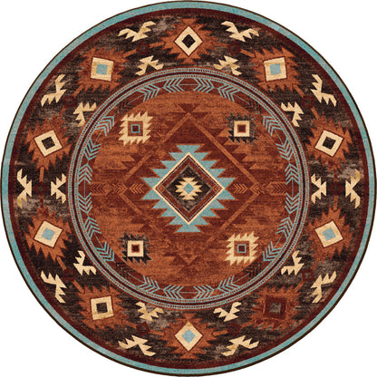 Image of an area rug, Whisky River - Rust