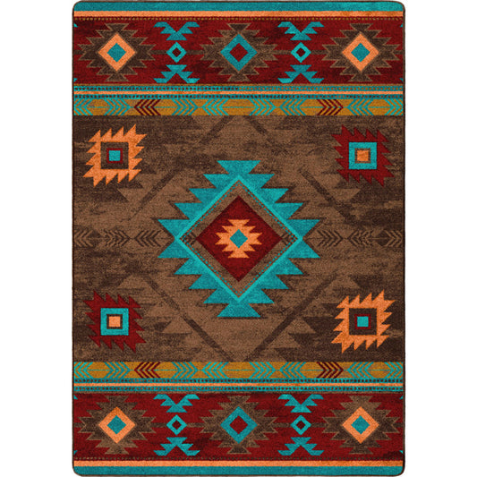 Image of an area rug, Whisky River - Turquoise