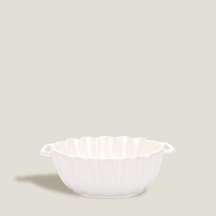 White Ceramic Bowls With Handle