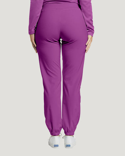 White Cross Fit Jogger Scrub Pants