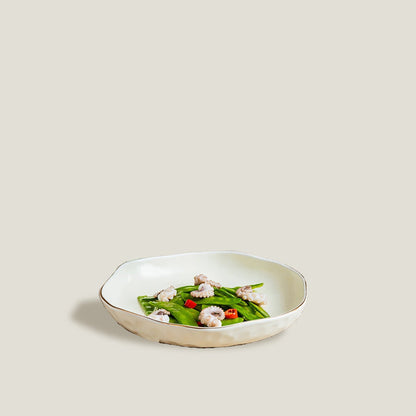 White Wave Dinner Plates