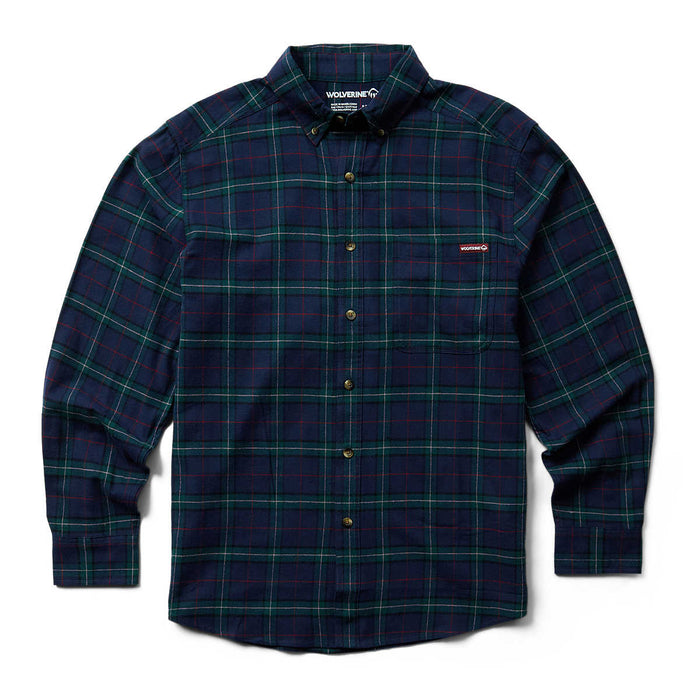 Wolverine Hastings Flannel Shirt - Navy Plaid