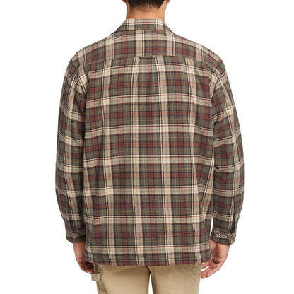 Wolverine Sherpa Lined Zip Shirt Jacket - Black Olive Plaid