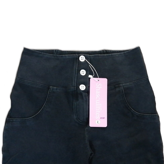 Women’s Black High-Waist Hip-Raise Jeans – Lift & Shape