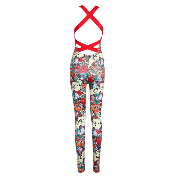 Women’s Slim Printed Sports Yoga Suit – Vibrant & Slimming