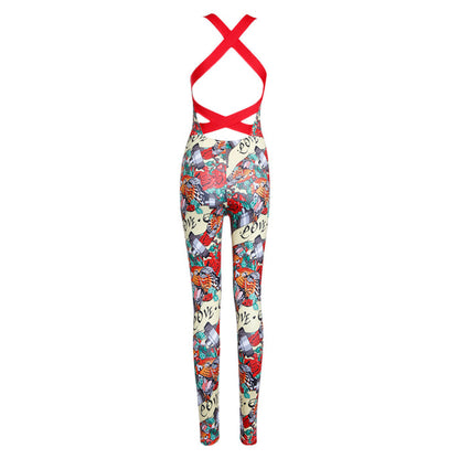 Women’s Slim Printed Sports Yoga Suit – Vibrant & Slimming