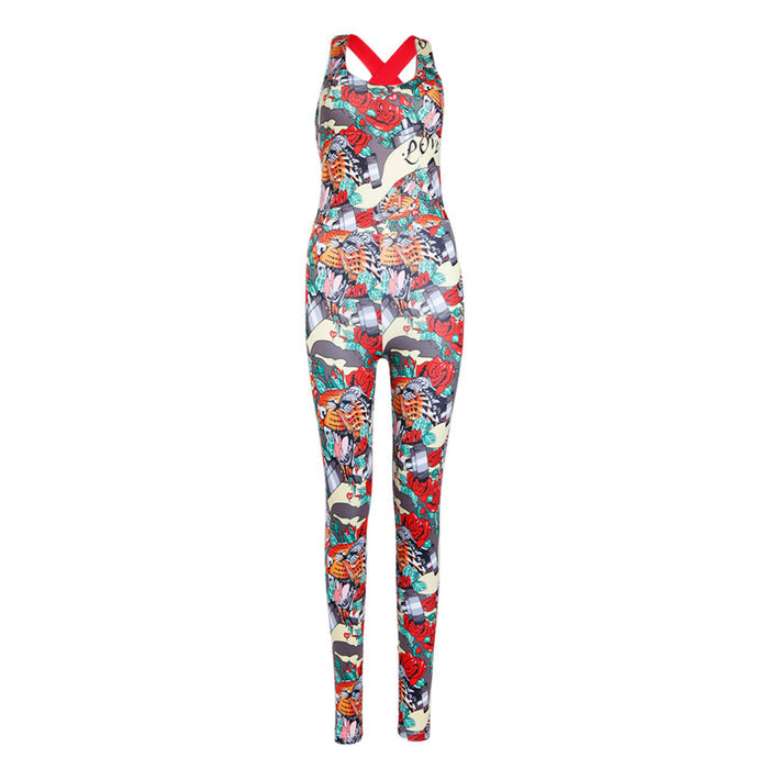 Women’s Slim Printed Sports Yoga Suit – Vibrant & Slimming