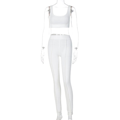 Women’s Threaded Yoga Fitness Suit – Seamless & Supportive