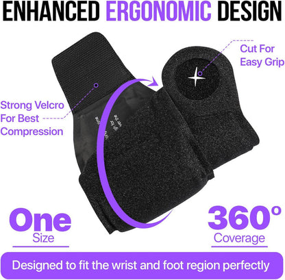 Wrist Ice Pack Wrap 2 Pack – Hot & Cold Therapy