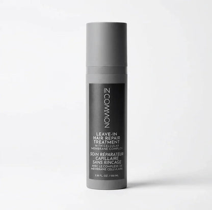 Gray bottle of leave-in hair repair treatment with cellular membrane complex, 3.38 fl oz